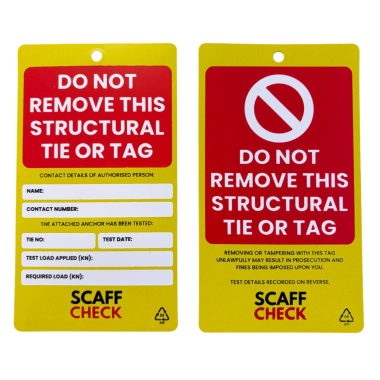 Scaffold Tie Tag